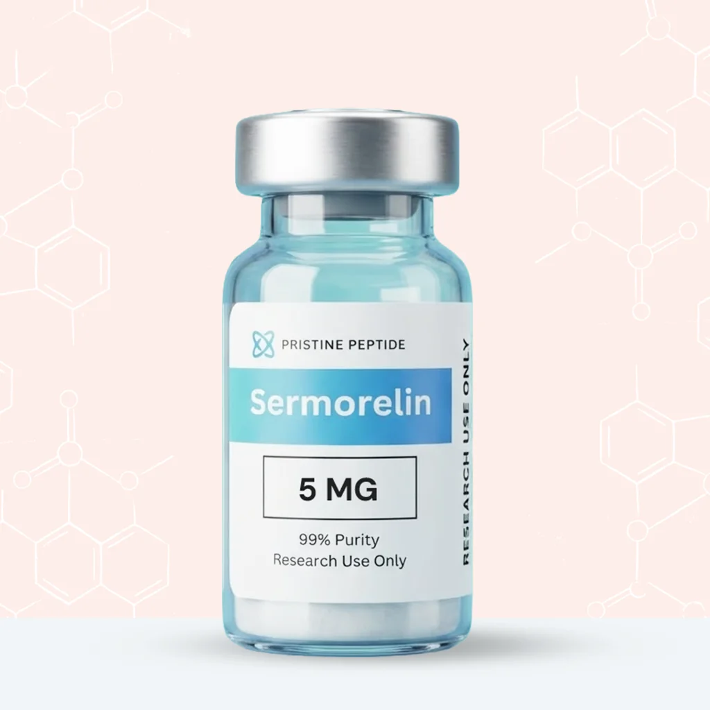 Sermorelin research peptide vial